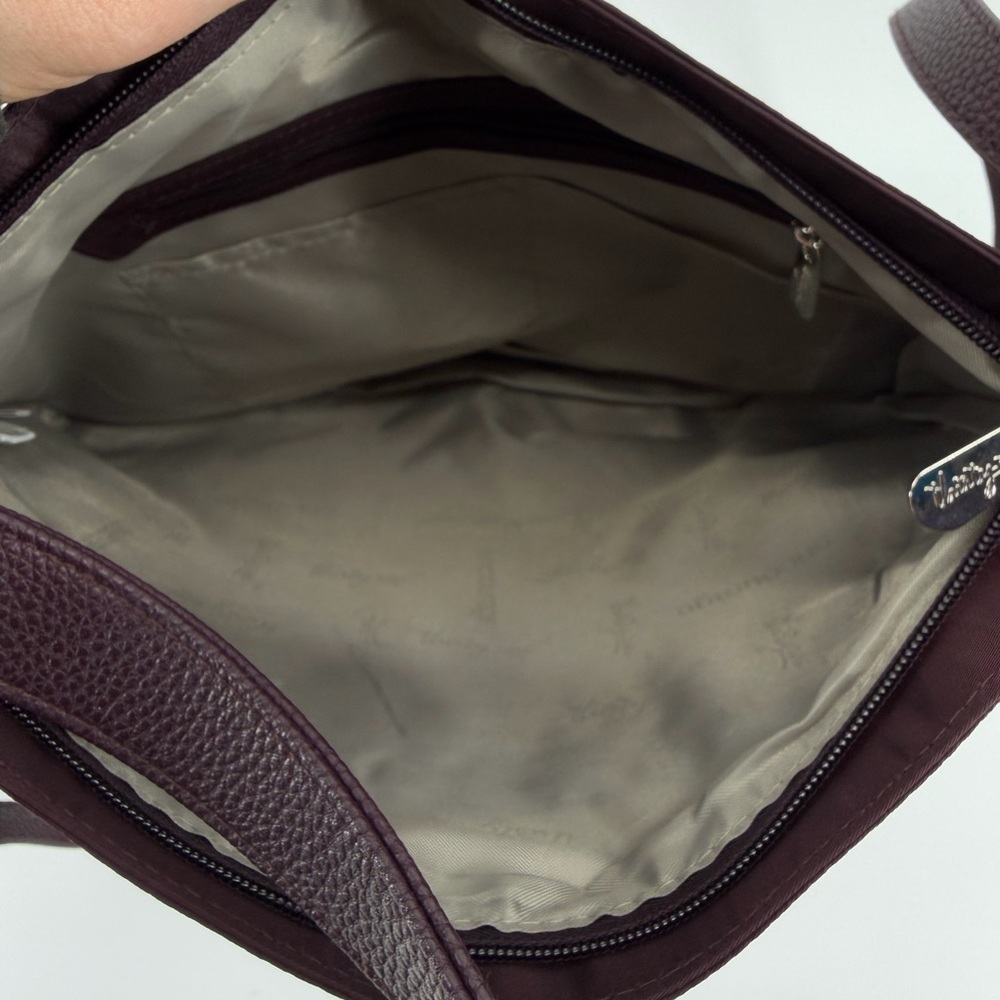Thirty-One Everything Hand/Shoulder/Crossbody Nylon Purse Bag in Burgundy - Picture 7 of 9